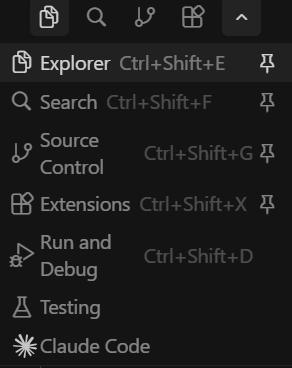 Claude Code en la barra de actividad del IDE