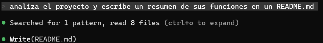 Claude Code usando herramientas