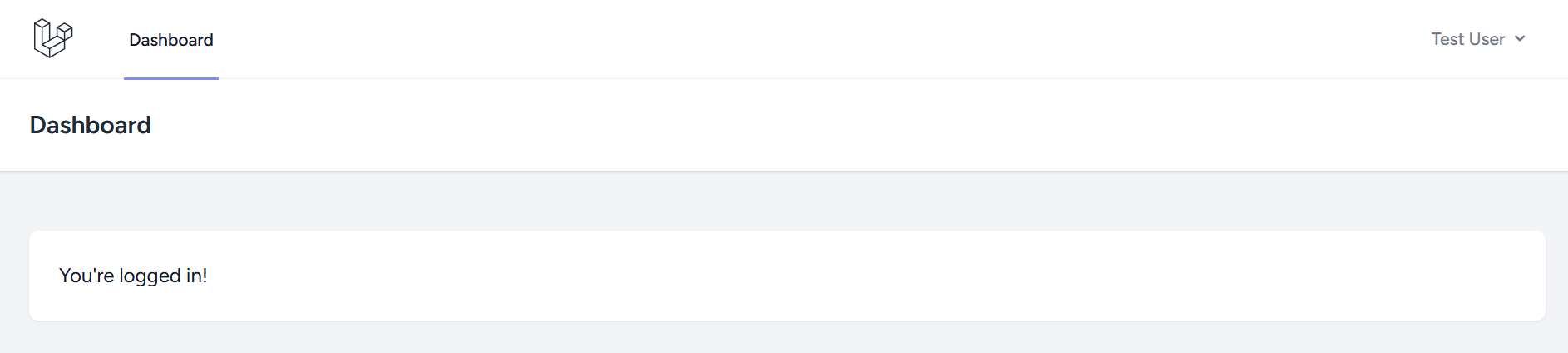 Panel o escritorio tras autenticarse con Breeze