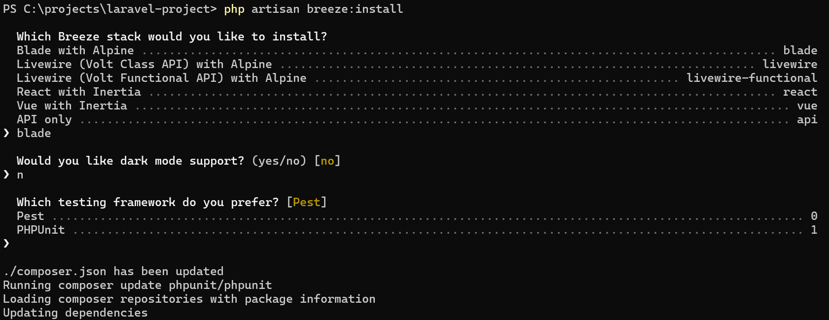 Asistente interactivo de  en la terminal