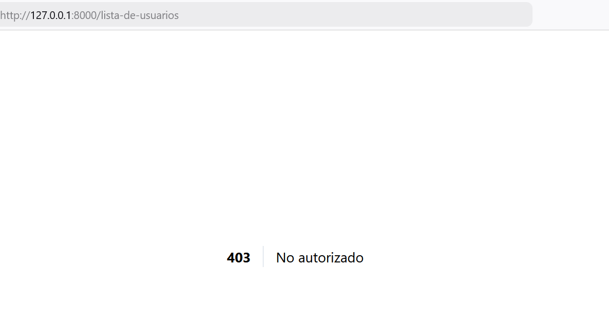 Página de error HTTP 403 al denegar el acceso por autorización