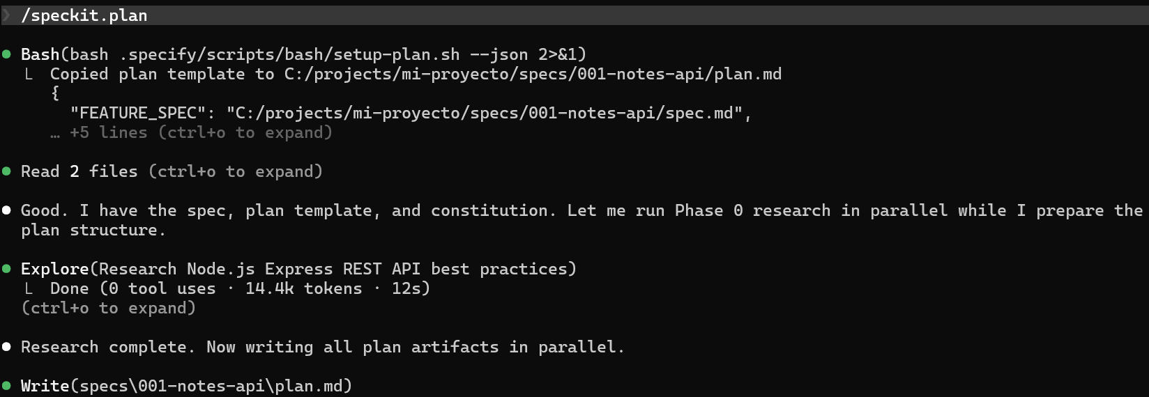 Ejecución del comando /speckit.plan (1)