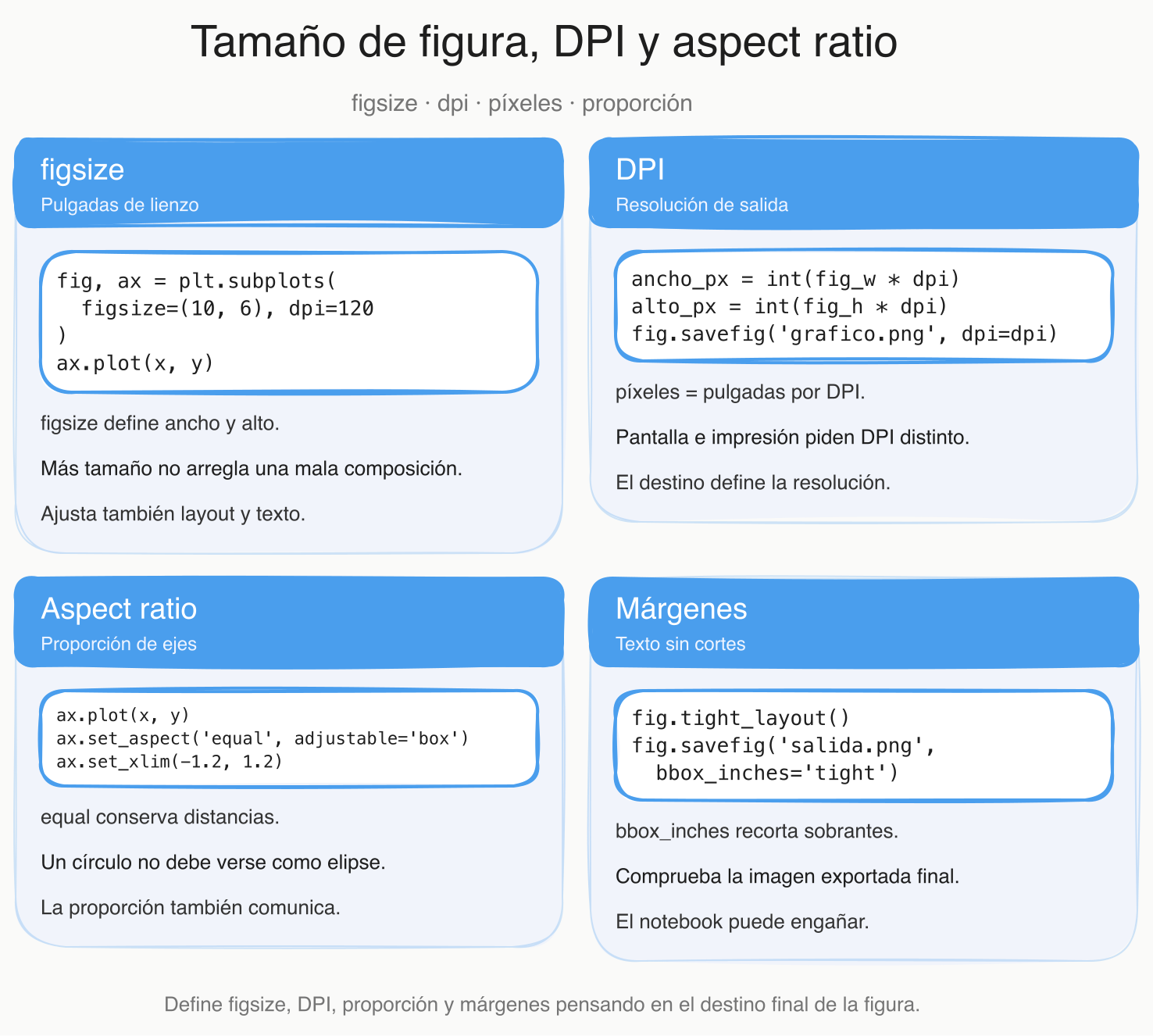 Tamaño de figura, DPI y aspect ratio en Matplotlib