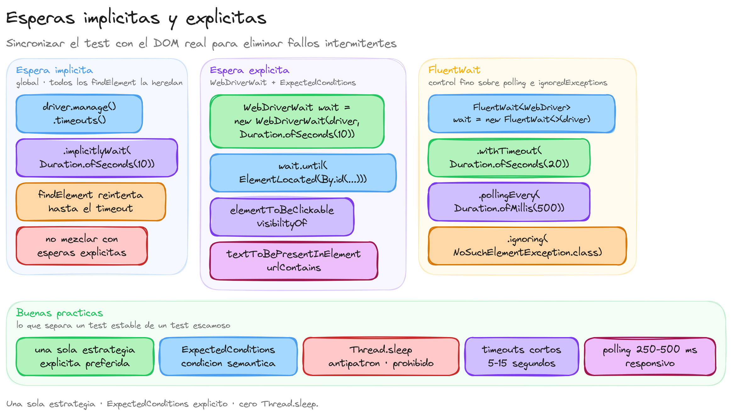 Diagrama: tutorial-selenium-esperas-wait-implicitas-explicitas-sincronizacion
